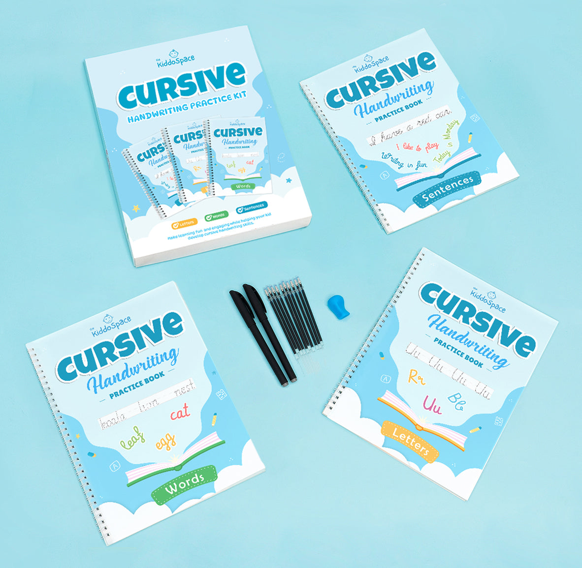 KiddoSpace™ - Cursive Handwriting Kit for Kids